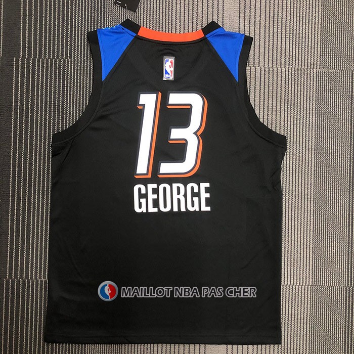 Maillot Oklahoma City Thunder Paul George NO 13 Ville 2020-21 Noir